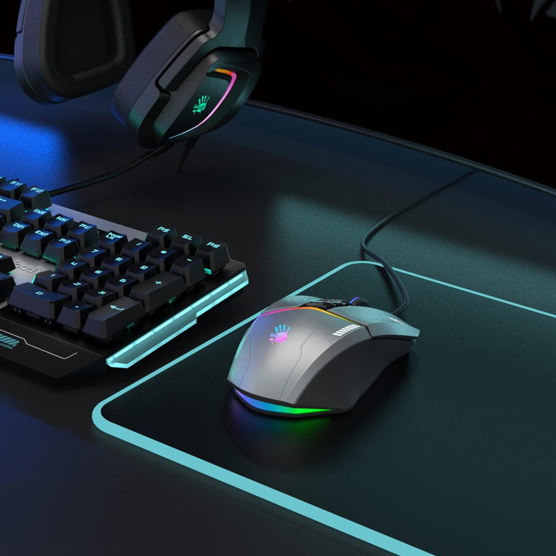 Bloody W60 Max RGB Optical Gaming Mouse (10,000 CPI Sensor, BC3332-A Engine, 8 Programmable Buttons)
