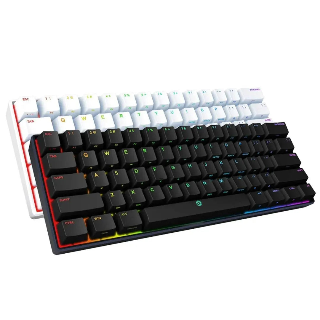 DREVO Seer Pro Mini 61-Key Wireless Mechanical Gaming Keyboard (Bluetooth 5.1 + Type-C Wired, RGB Backlit, Compact 60% Layout)