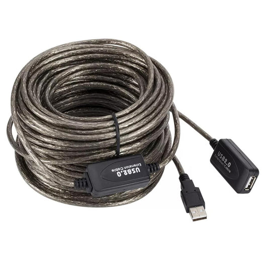 20M USB 2.0 Active Extension Cable Male to Female with Signal Booster IC Chipset (Imported China Stock)