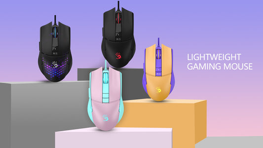 Bloody L65 Max Lightweight RGB Esports Gaming Mouse (BC3332-A Sensor, 12000 CPI, 4MB Memory)