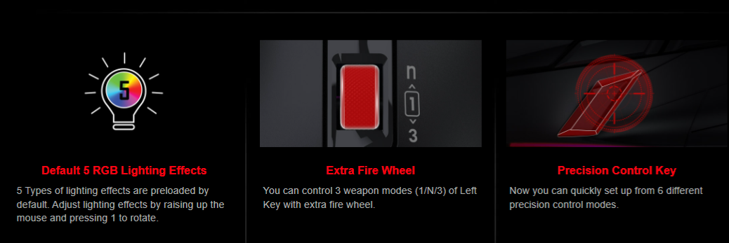 Bloody W70 Max RGB Optical Gaming Mouse (10,000 CPI Sensor, Dual Wheels, 10 Programmable Buttons)