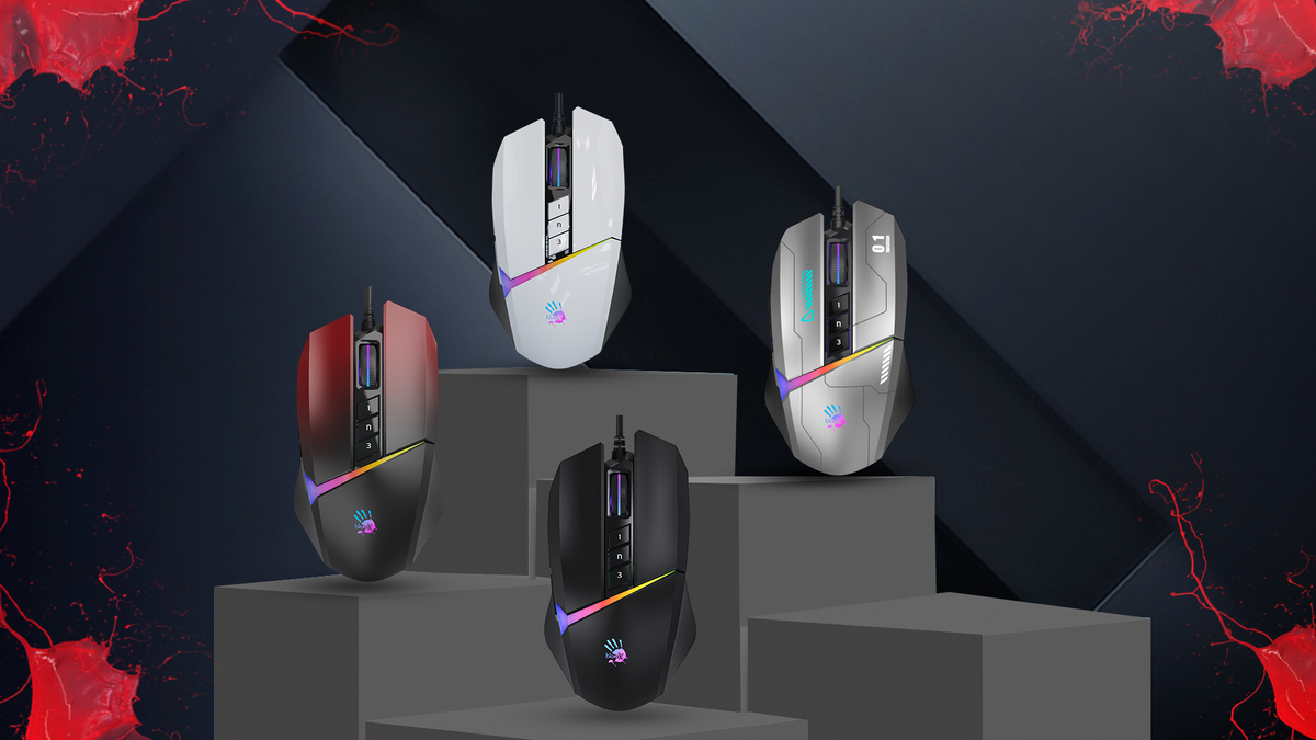 Bloody W60 Max RGB Optical Gaming Mouse (10,000 CPI Sensor, BC3332-A Engine, 8 Programmable Buttons)
