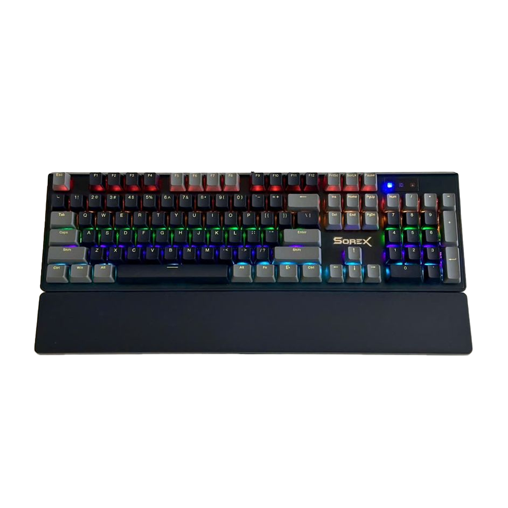 SOREX SK105 Full-Size Mechanical RGB Gaming Keyboard (Tactile Mechanical Switches, Dynamic Backlighting, Imported Stock)