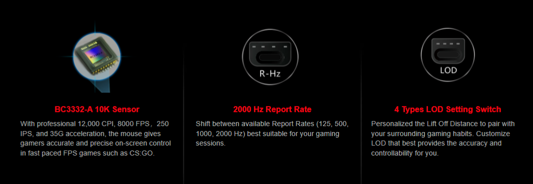 Bloody W60 Max RGB Optical Gaming Mouse (10,000 CPI Sensor, BC3332-A Engine, 8 Programmable Buttons)