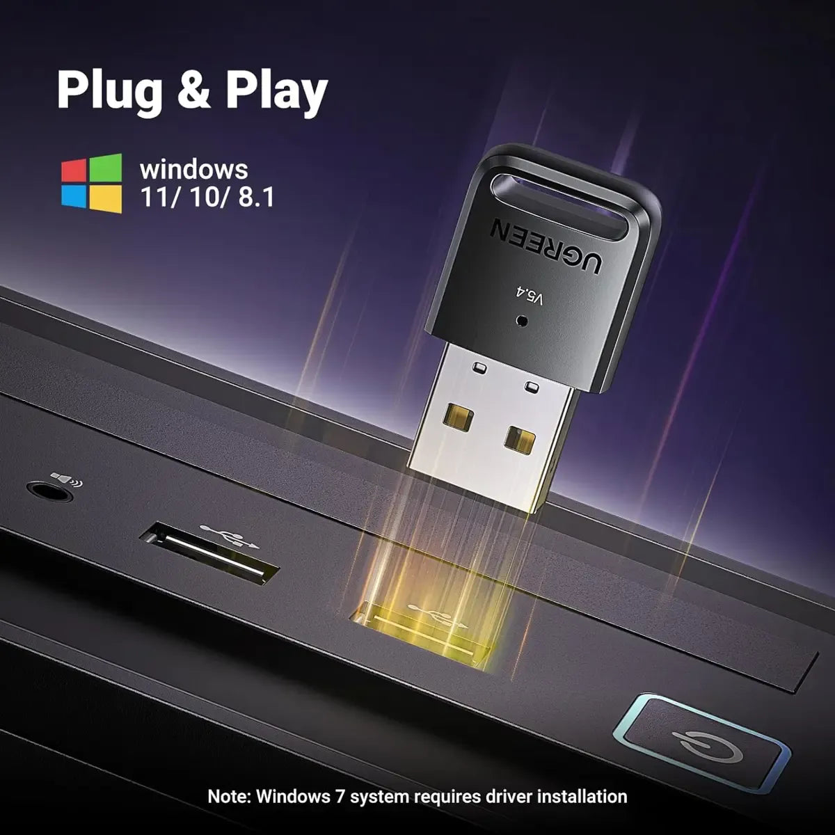 Mini USB Bluetooth 5.1 Dongle Wireless Adapter for PC & Laptop (Plug and Play, Low Latency, Dual Mode)