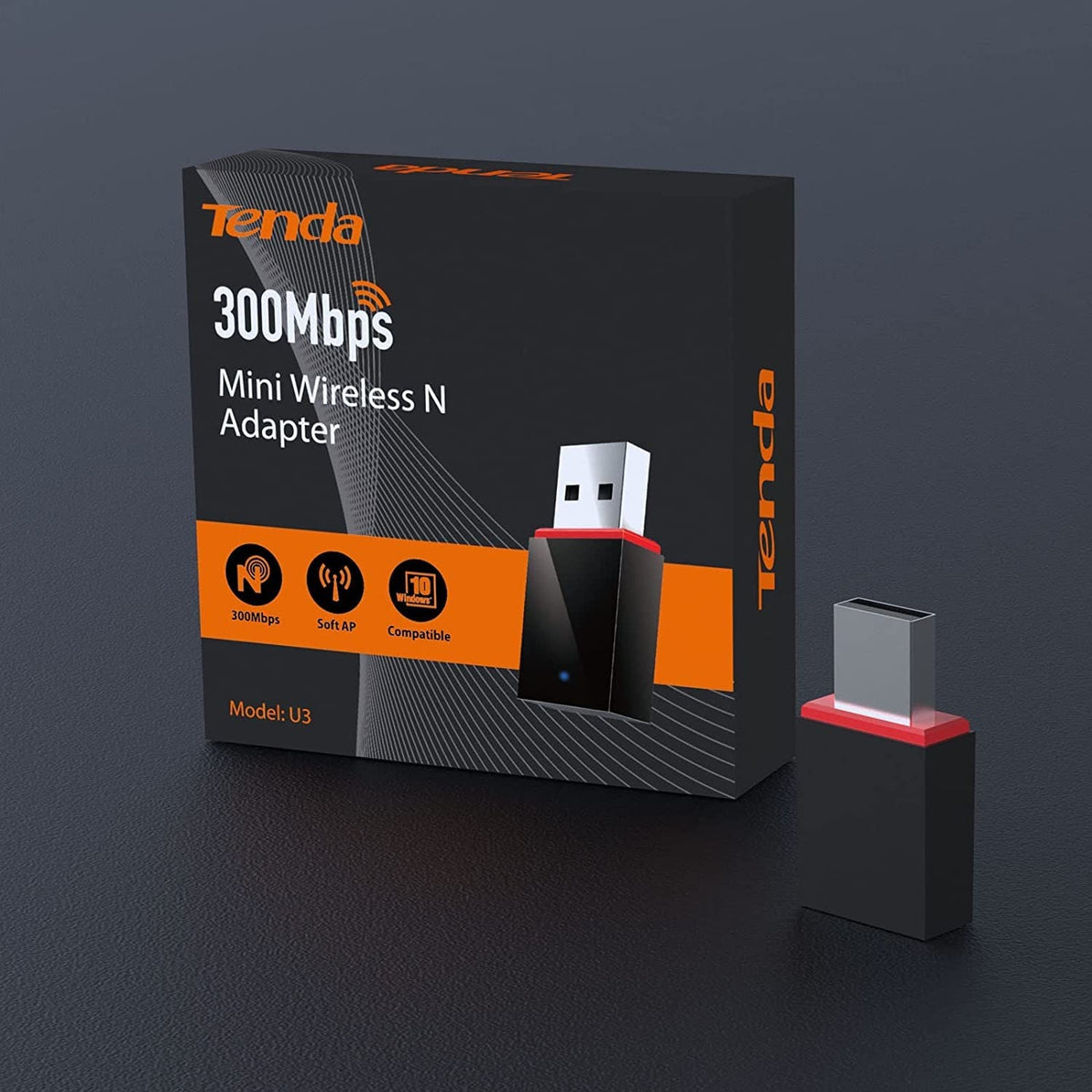 Tenda U3 300Mbps Mini Wireless N USB Adapter