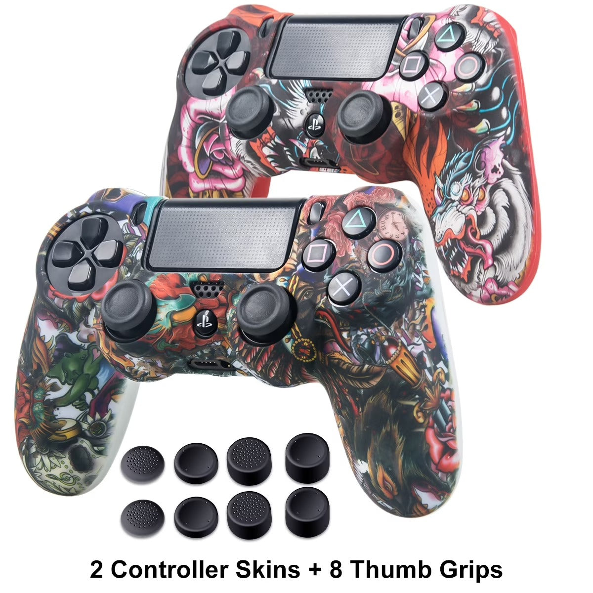 DualShock 4 Wireless Gaming Controller Replica - Printed Special Edition (FC26, Tekken, FIFA, Army, God of War, Street Fighter Prints)