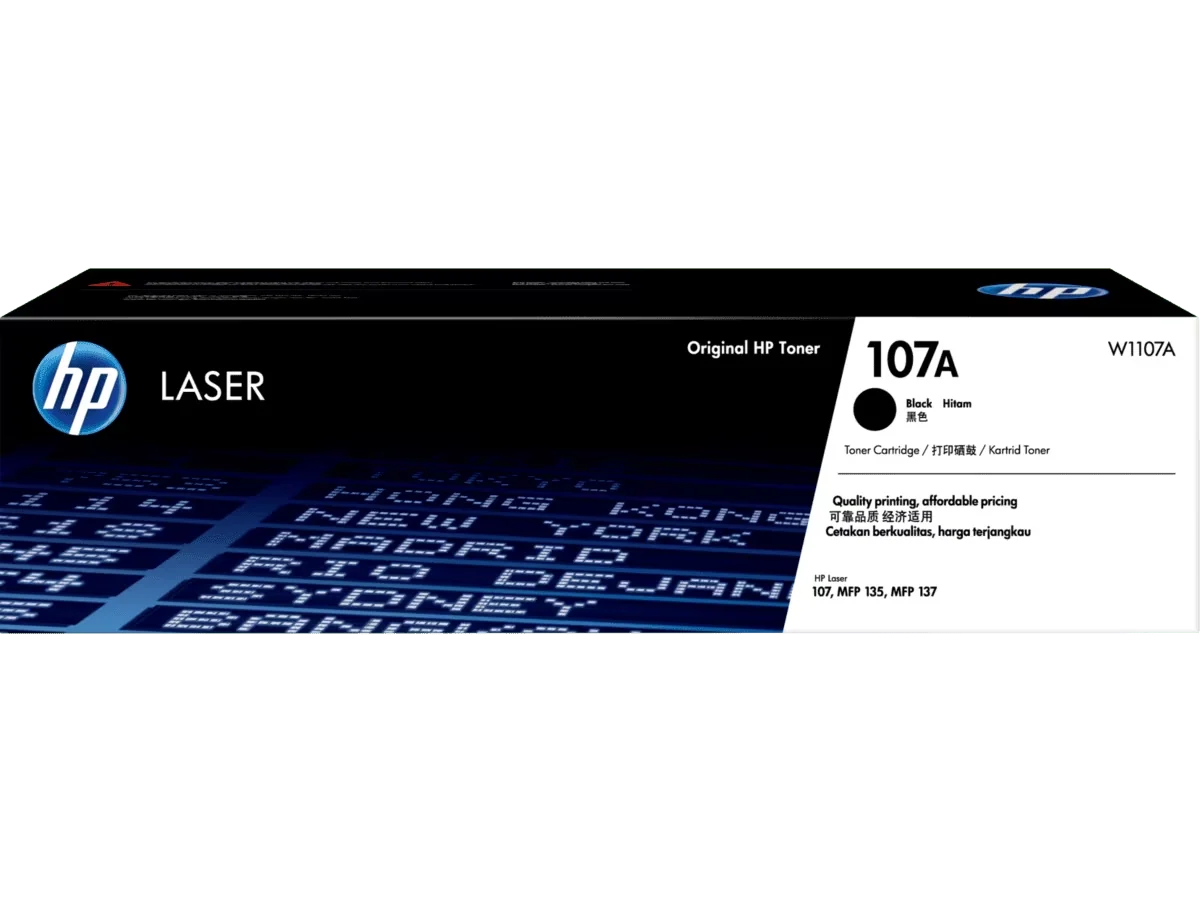 HP 107A (W1107A) Black Laser Printer Toner Cartridge