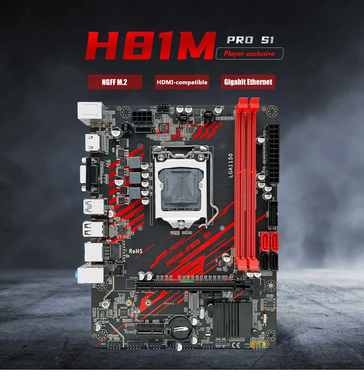 MACHINIST H81 LGA 1150 Micro-ATX Gaming Motherboard (Dual-Channel DDR3, USB 3.0, HDMI/VGA, New China Import)