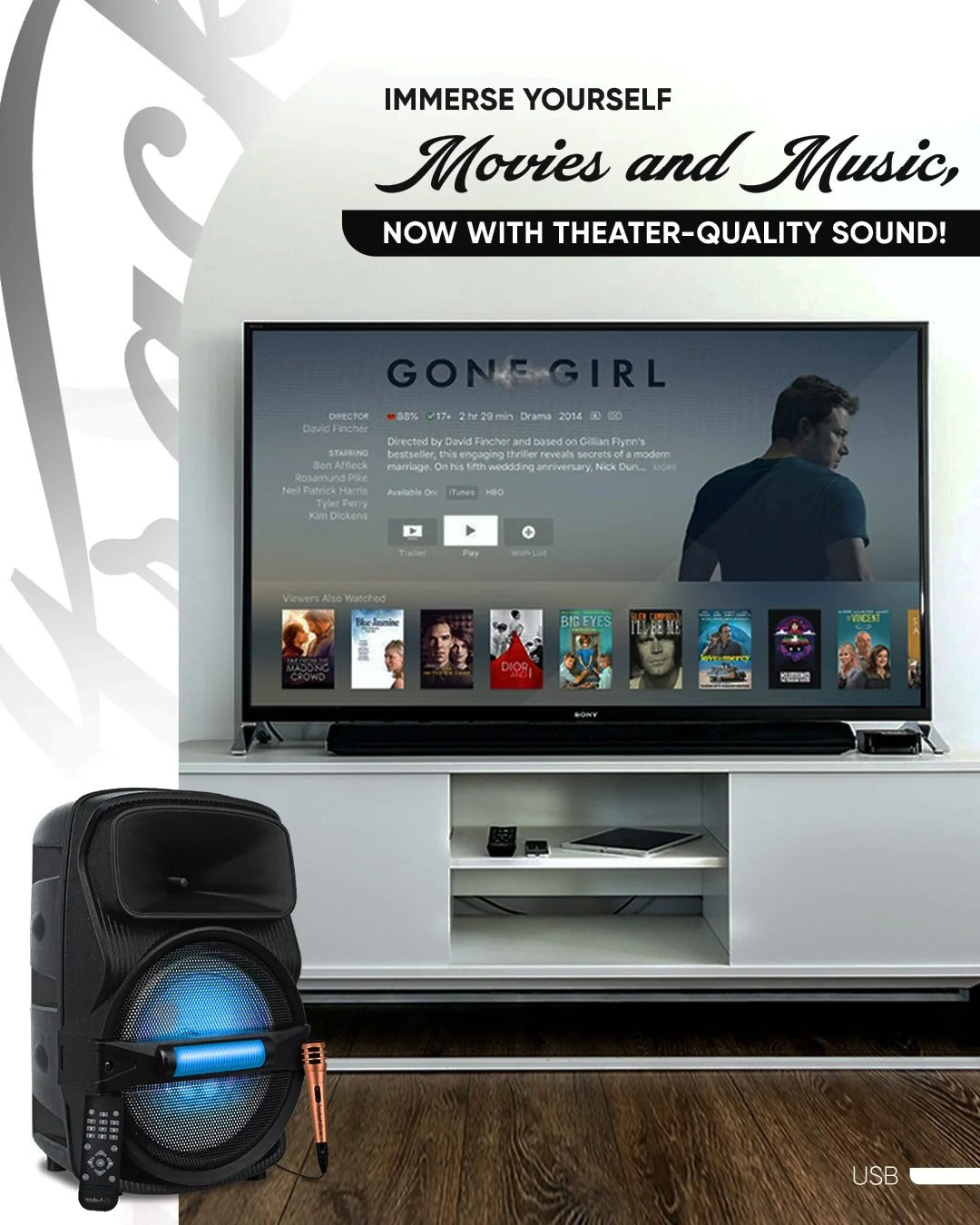 Audionic Classic Masti-85 8-Inch Portable Bluetooth Trolley Speaker with Wired Mic