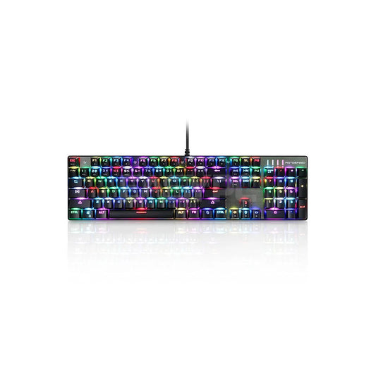 Motospeed CK104 Mechanical Gaming Keyboard (RGB Backlit, Outemu Switches, Aluminum Top Panel)