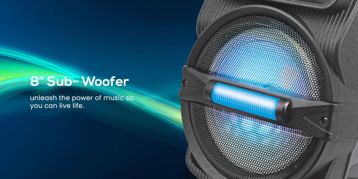 Audionic Classic Masti-85 8-Inch Portable Bluetooth Trolley Speaker with Wired Mic