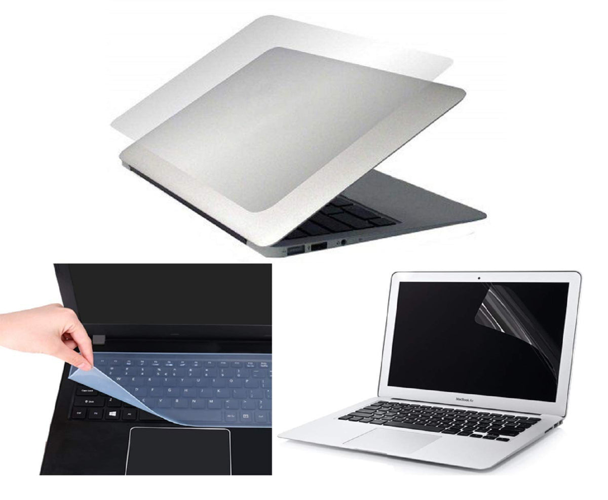 15.6-Inch Universal Laptop 3-in-1 Protection Kit (Screen Guard, Keyboard Cover, Back Body Skin)