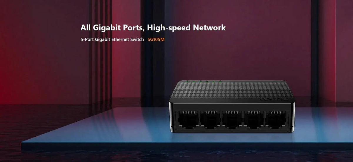 Tenda SG105M 5-Port Gigabit Ethernet Desktop Network Switch (1000Mbps)