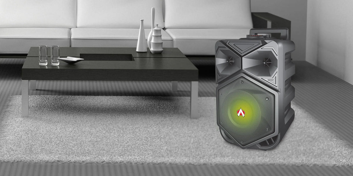 Audionic MH-808 Plus Mehfil Portable Bluetooth Speaker (8" Woofer, Wireless Mic, Remote Control, TWS Feature)