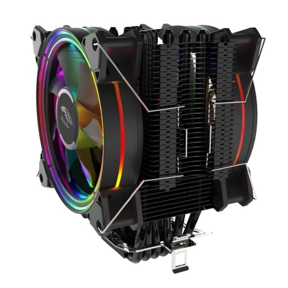 Thunder Cyclone TAC-120 RGB / ARGB Air CPU Cooler (6 Copper Heat Pipes, Dual 120mm Fans, PWM)