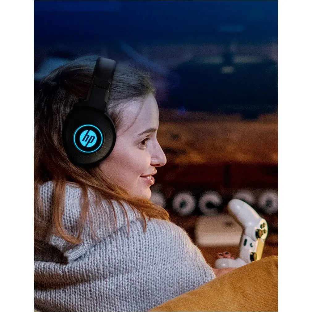 HP DHE-8008U Wired Stereo Gaming Headset (Over-Ear, Noise-Isolating Mic, LED Lighting, USB Plug)