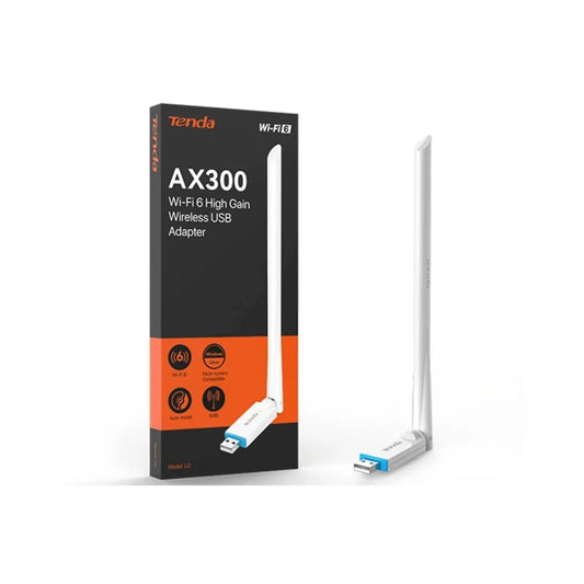 Tenda U2 AX300 Wi-Fi 6 High Gain Wireless USB Network Adapter