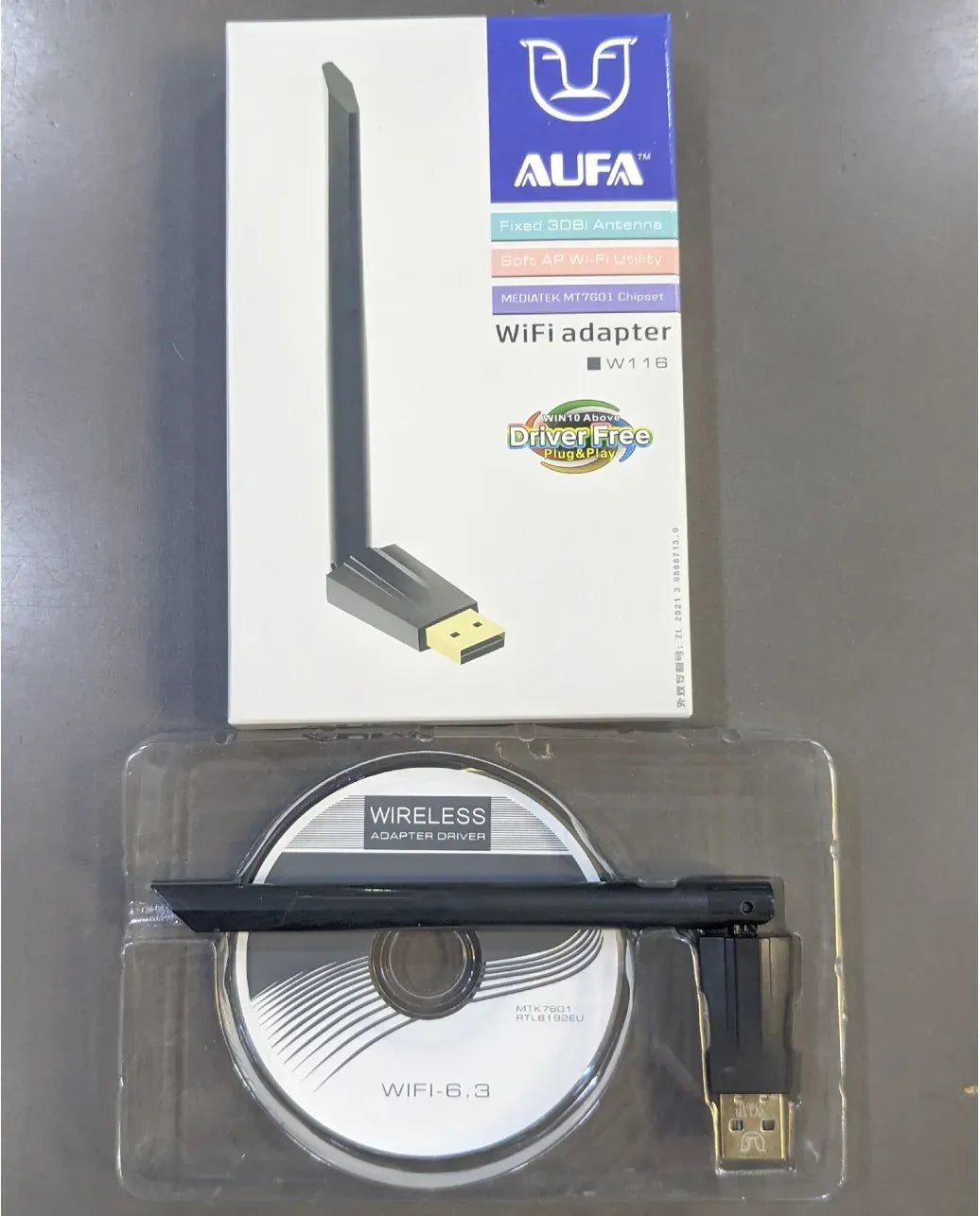 Alfa Net W115 150Mbps Long-Range Wireless USB Wi-Fi Adapter with High-Gain Antenna