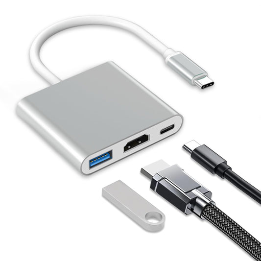 3-in-1 Type-C to HDMI Multiport Adapter Hub ( HDMI, USB 3.0, USB-C PD Charging)