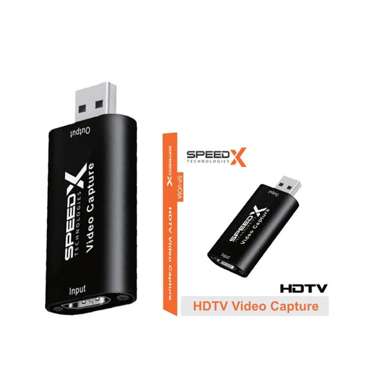 Speed-X HDTV Audio Video Capture USB Card (Full HD HDMI to USB, Plug & Play Live Streaming & Gaming Video Capture)