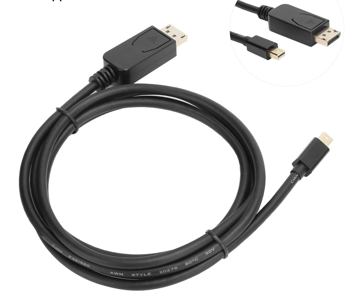 Original Dell DisplayPort to DisplayPort Cable (6 Feet / 1.8 Meter, Male to Male, Heavy Duty Branded Lot Stock)