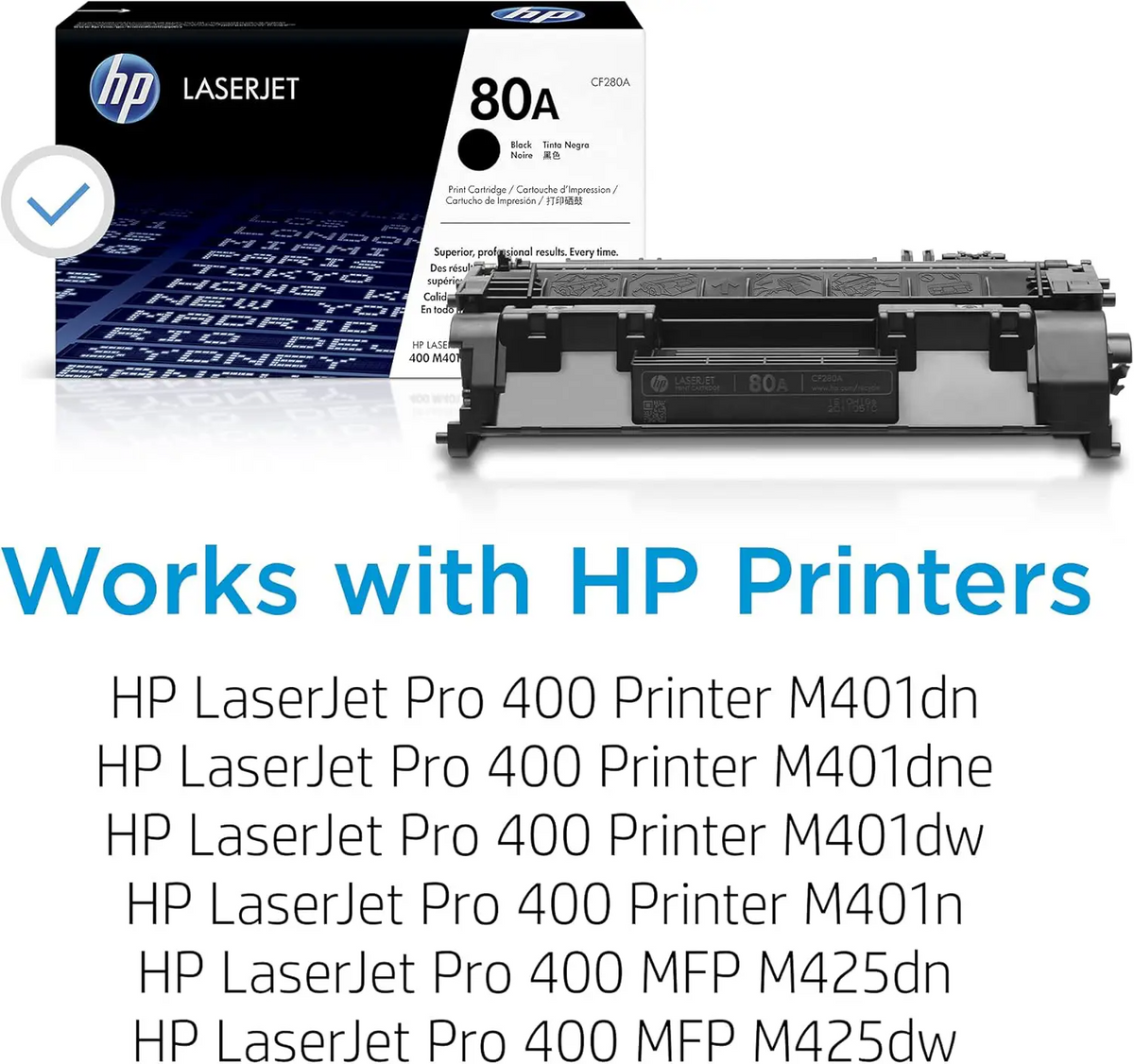HP 80A (CF280A) Black Laser Printer Toner Cartridge