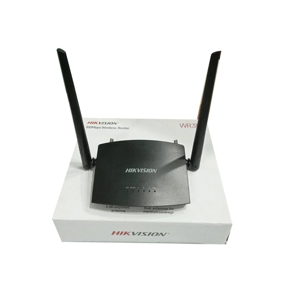 Hikvision DS-3WR3N 300Mbps Wireless N Router (Dual 5dBi High-Gain Antennas, Multi-Mode, 2.4GHz)