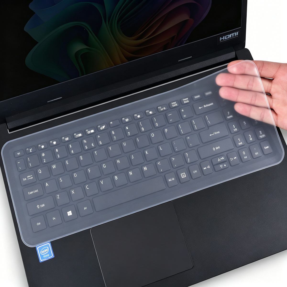 15.6-Inch Universal Laptop 3-in-1 Protection Kit (Screen Guard, Keyboard Cover, Back Body Skin)