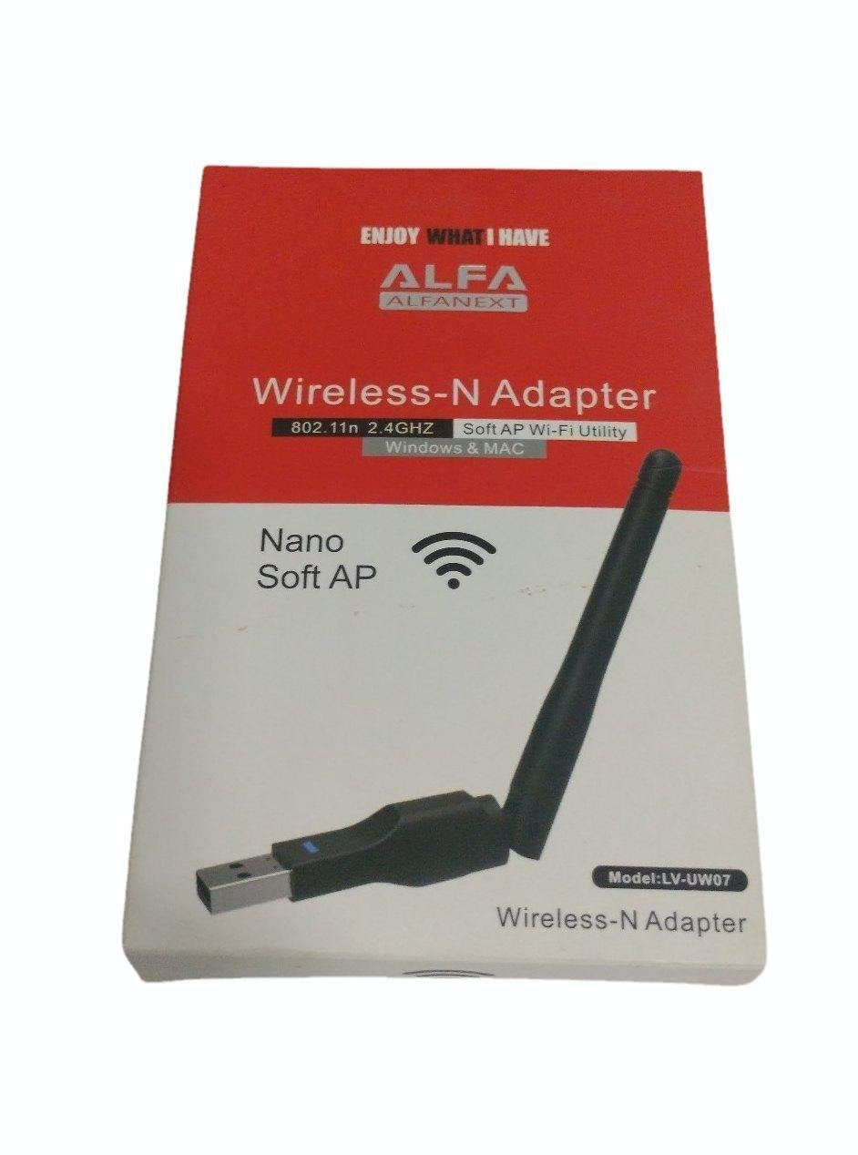 Alfa Next Wireless-N 150Mbps USB Wi-Fi Adapter with 2.4GHz High-Gain Antenna