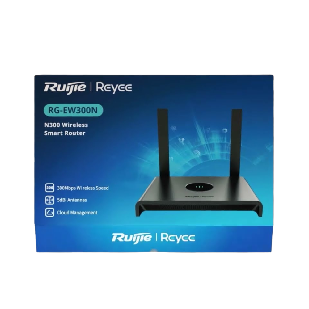 Ruijie Reyee RG-EW300N 300Mbps Wireless Smart Router (4 High-Gain Antennas, Gaming Friendly, App Control)