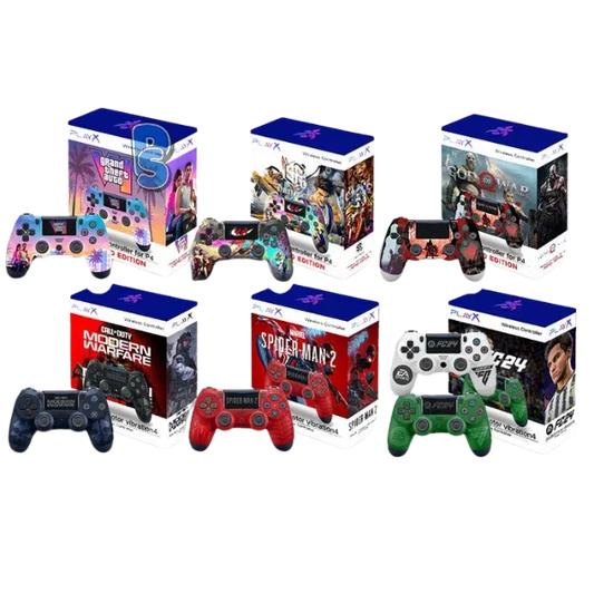 DualShock 4 Wireless Gaming Controller Replica - Printed Special Edition (FC26, Tekken, FIFA, Army, God of War, Street Fighter Prints)