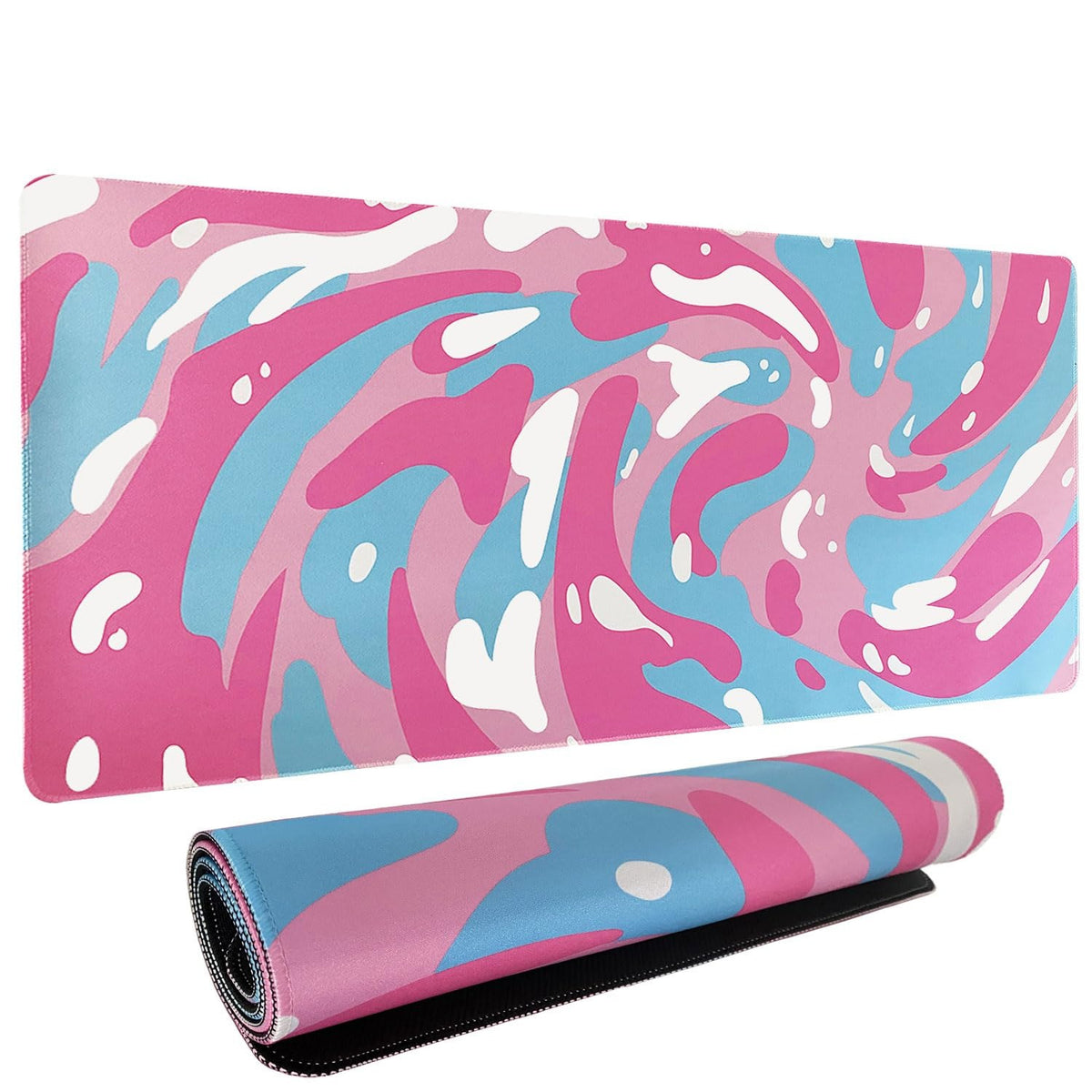 XXL Extended Gaming Mouse Pad Desk Mat (900mm x 400mm x 3mm, Stitched Edges, Anti-Slip Rubber Base, Multiple Printed Designs)