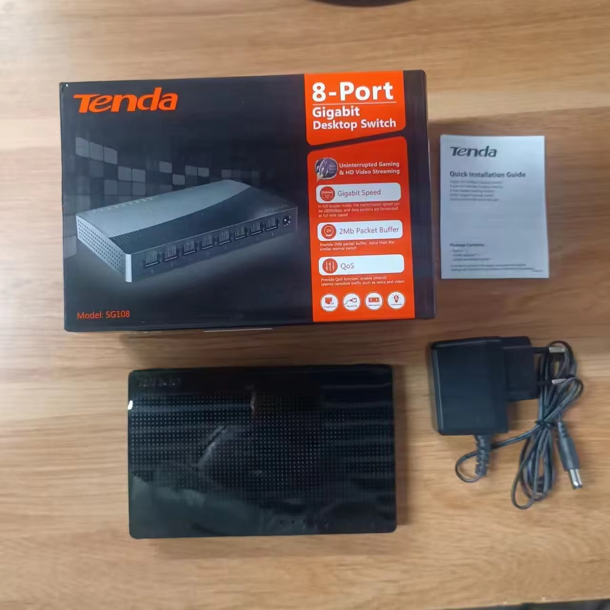 Tenda SG108M 8-Port Gigabit Ethernet Desktop Network Switch (1000Mbps)