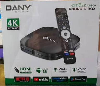 Dany Amaze AX-550 4K Ultra HD Smart Android TV Box (2GB RAM, 16GB ROM, Dual Wi-Fi, Voice Remote)