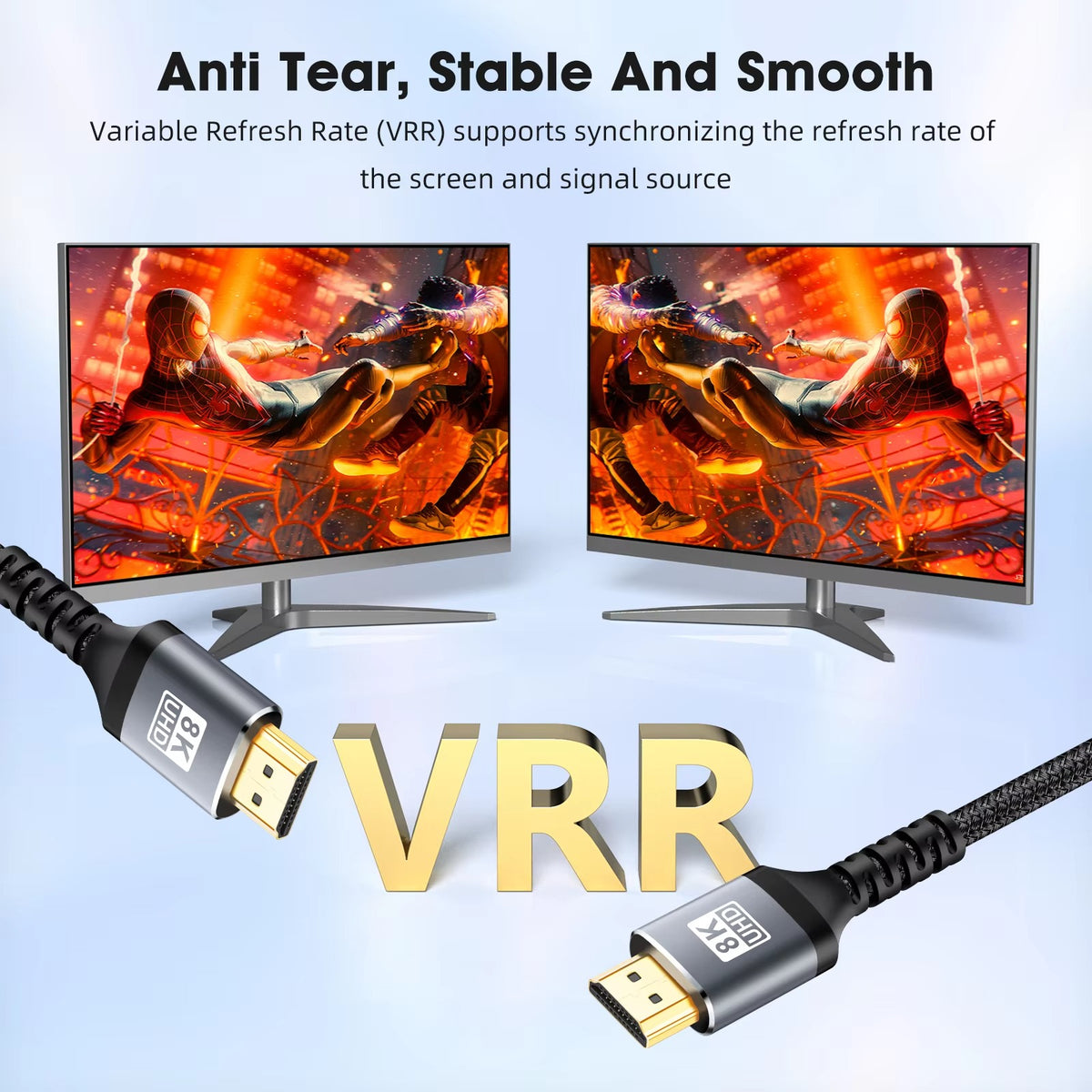 Sony 4K High-Speed HDMI Cable (2 Meter, Premium Braided, 18Gbps, Gold-Plated Connectors)
