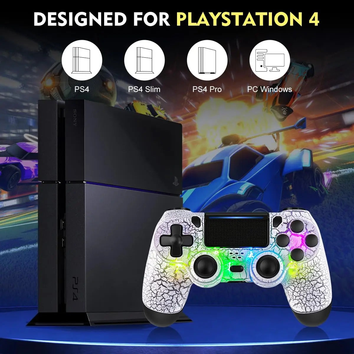 PlayX Wireless RGB Controller for PS4 and PC