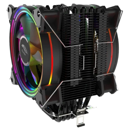 Thunder Cyclone TAC-120 RGB / ARGB Air CPU Cooler (6 Copper Heat Pipes, Dual 120mm Fans, PWM)