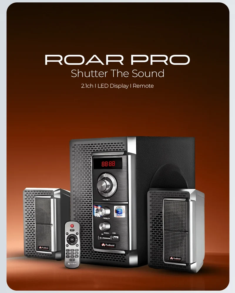Audionic ROAR Pro 2.1 Channel Multimedia Speaker System