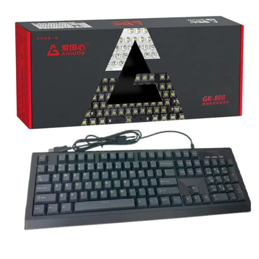 GK808 Full-Size Mechanical RGB Gaming Keyboard (Tactile Mechanical Switches, Dynamic RGB Backlight, Anti-Ghosting)