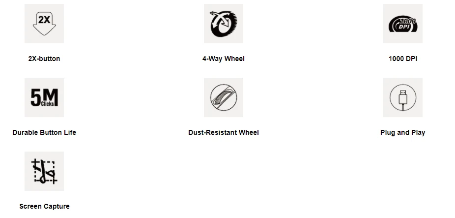A4Tech OP-620DS Silent 2X Click USB Optical Wired Mouse (1200 DPI, Dust-Resistant 4-Way Wheel)