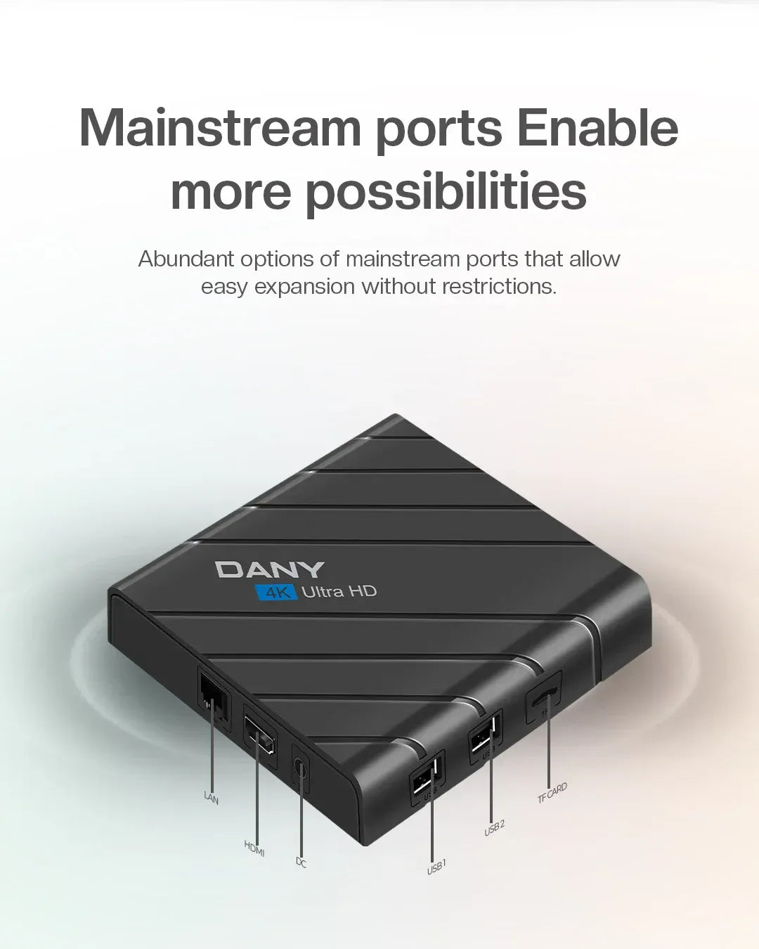 Dany Amaze AX-550 4K Ultra HD Smart Android TV Box (2GB RAM, 16GB ROM, Dual Wi-Fi, Voice Remote)