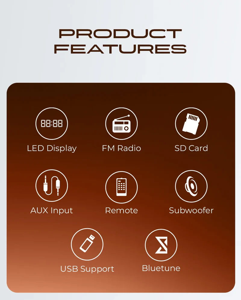 Audionic ROAR Pro 2.1 Channel Multimedia Speaker System