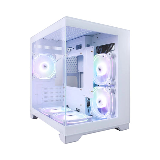 1st Player MV5 MegaView Dual Tempered Glass Gaming PC Casing (Micro-ATX, Aquarium Design, No Fans Included)