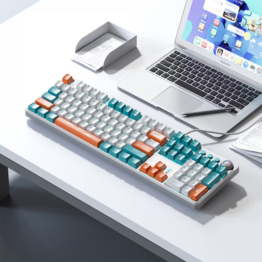 AULA F2068 Pro Compact Mechanical Gaming Keyboard (Custom RGB Backlight, Tactile Mechanical Switches, Anti-Ghosting)