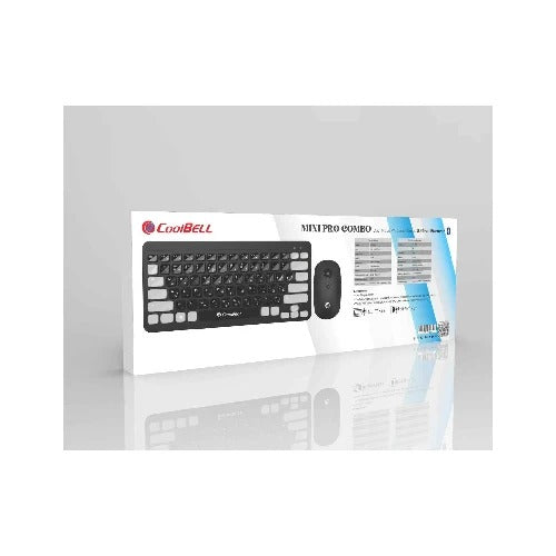 CoolBELL KM300e Mini Pro Wireless Keyboard and Mouse Combo Set (2.4GHz + Bluetooth Dual-Mode, Ultra-Compact Layout, Portable Desktop Set)