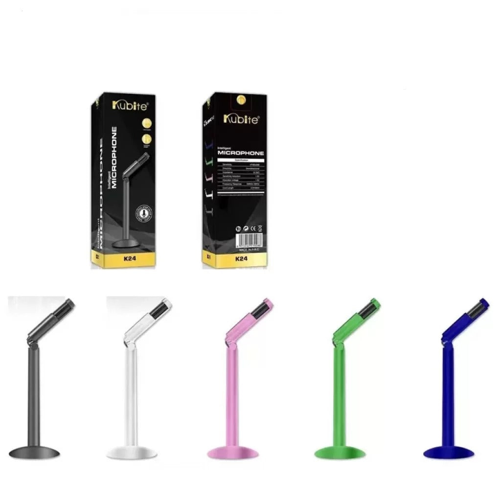 Kubite K24 120° Rotation Desktop Microphone with 3.5mm Audio Jack (Ecoelec Series)