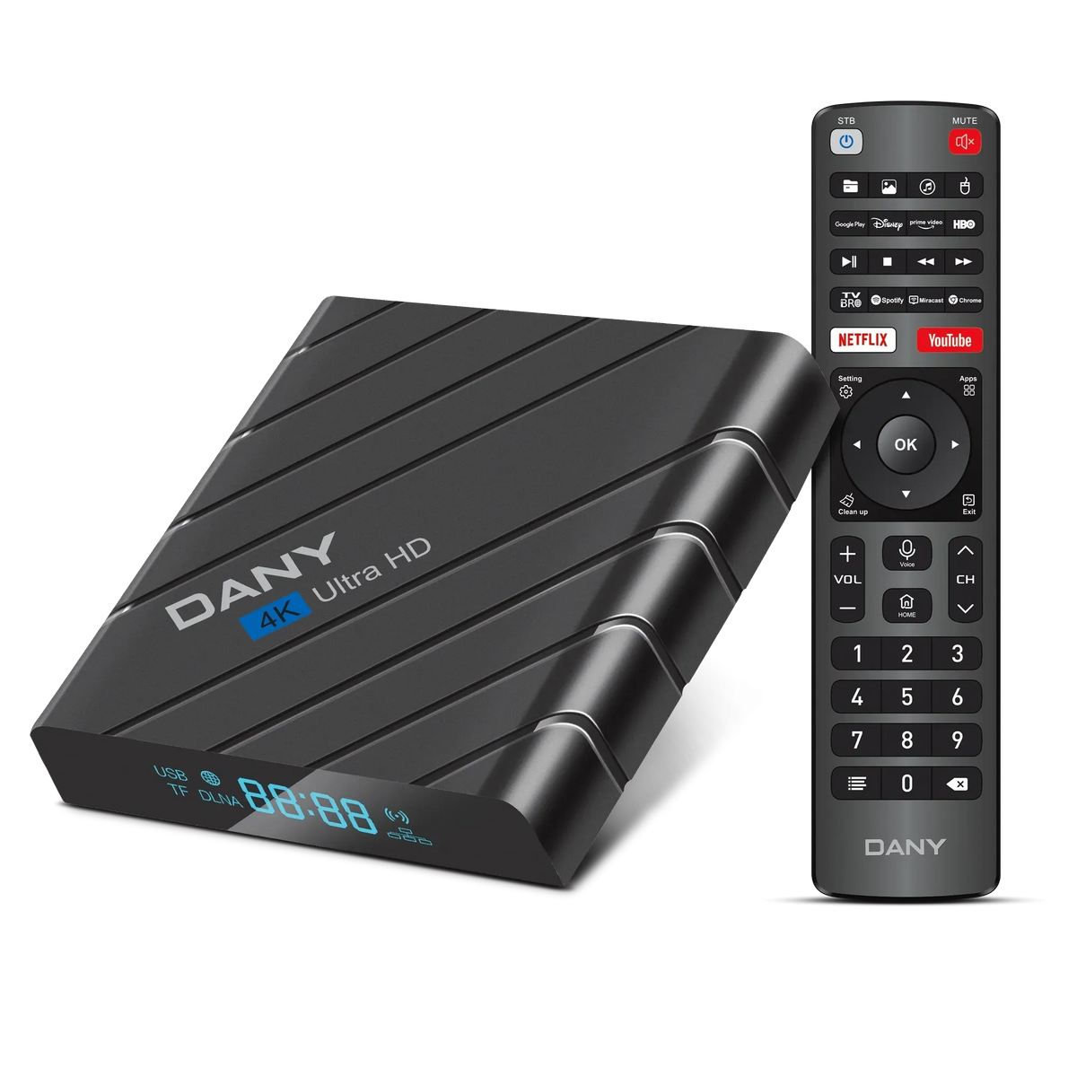 Dany Amaze AX-550 4K Ultra HD Smart Android TV Box (2GB RAM, 16GB ROM, Dual Wi-Fi, Voice Remote)