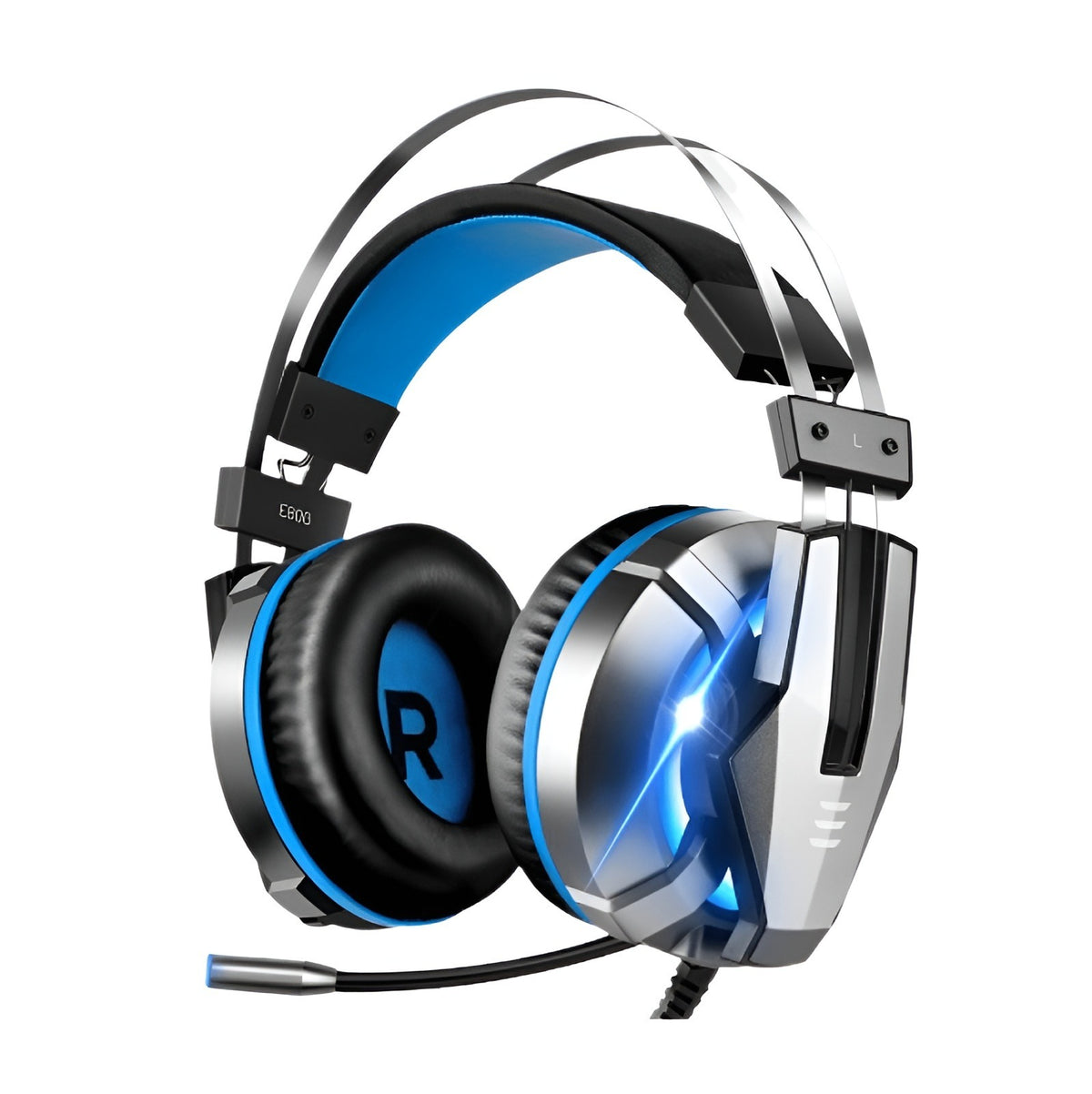 EKSA E800 Stereo Sound Wired Gaming Headset with Noise-Canceling Mic & LED Lights (3.5mm + USB)