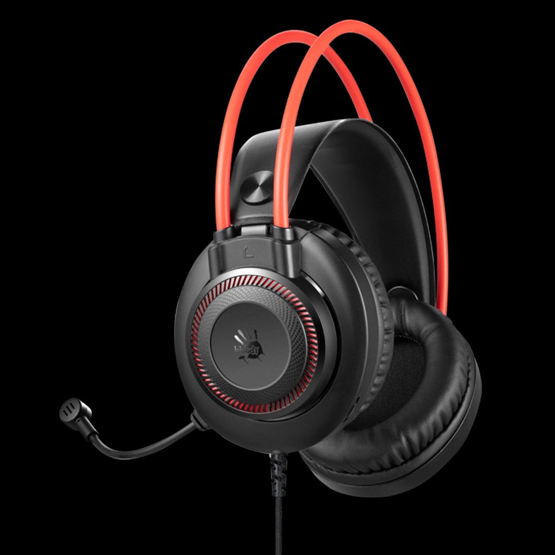 Bloody G200 Stereo Gaming Headset (50mm Drivers, Dynamic RGB Lighting, Noise-Canceling Mic)